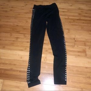 Black studded leggings NWOT
